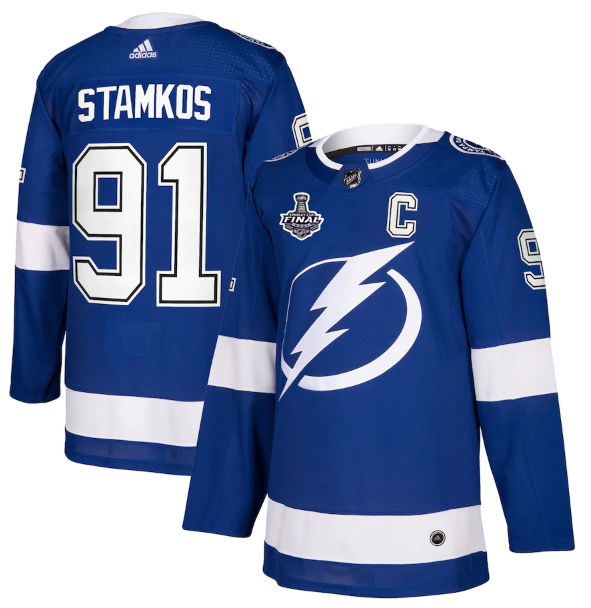 Men's Tampa Bay Lightning #91 Steven Stamkos 2021 Blue Stanley Cup Final Bound Stitched Jersey Men's Tampa Bay Lightning #91 Steven Stamkos 2021 Blue Stanley Cup Final Bound Stitched Jersey